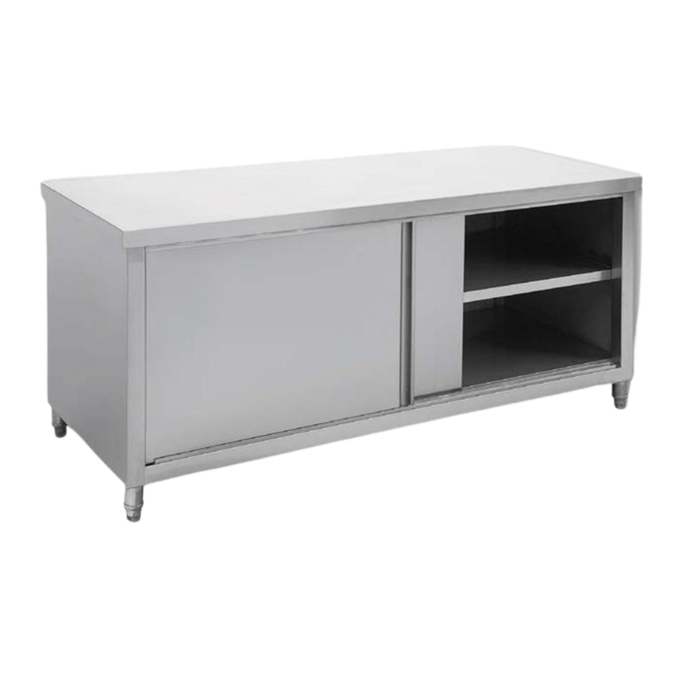 Modular Systems STHT-1500-H - Stainless Steel Pass-Through Workbench Cabinet, Doors Both Sides 1500 x 700mm