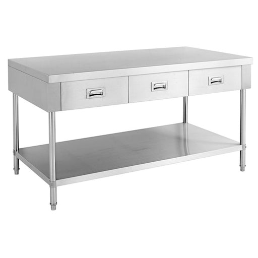 Modular Systems SWBD-6-1500 - Stainless Steel Workbench with 3 Drawers & Undershelf 1500 x 600mm