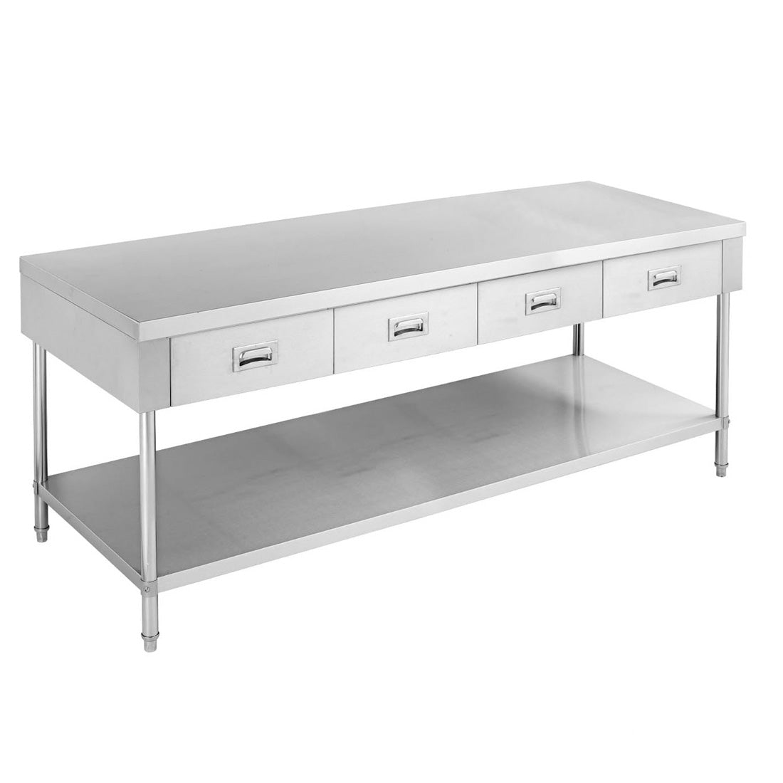 Modular Systems SWBD-6-1800 - Stainless Steel Workbench with 4 Drawers & Undershelf 1800 x 600mm