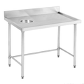 Modular Systems SWCB-7-1200L - Stainless Steel Waste Collector Bench with Splashback, Left Hand 1200 x 700mm