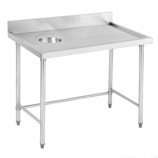 Modular Systems SWCB-7-1200L - Stainless Steel Waste Collector Bench with Splashback, Left Hand 1200 x 700mm