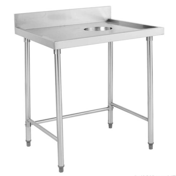 Modular Systems SWCB-7-1200R - Stainless Steel Waste Collector Bench with Splashback, Right Hand 1200 x 700mm