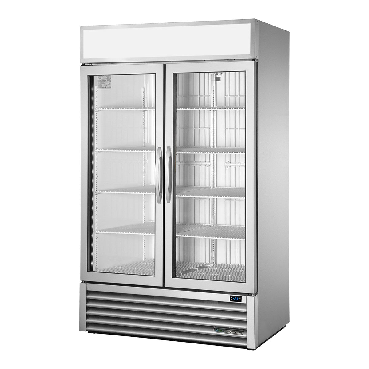 True GDM-43F-HC - 2 Glass Door Upright Display Freezer 1197mm 756L