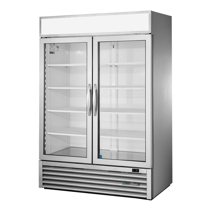 True GDM-49-HC - 2 Glass Door Upright Display Fridge 1375mm 914L
