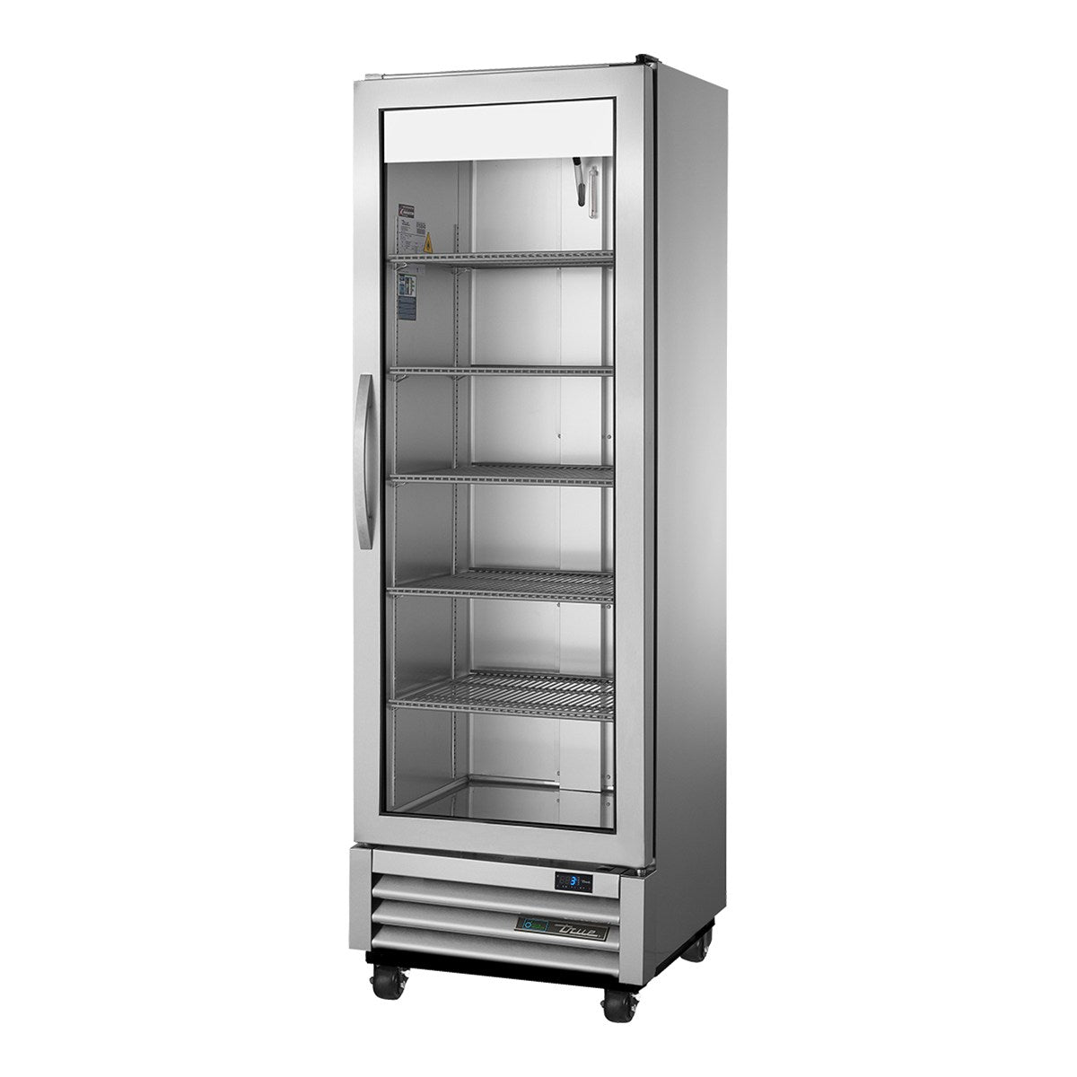 True T-15G-HC - 1 Glass Door Slimline Upright Fridge 632mm 290L