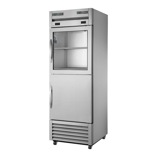 True T-23DT-1-G-1-HC - Half Glass, Half Solid Door Upright Dual Temp Fridge Freezer 686mm 356L