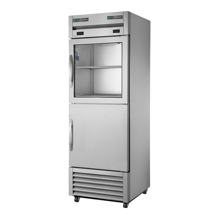 True T-23DT-1-G-1-HC - Half Glass, Half Solid Door Upright Dual Temp Fridge Freezer 686mm 356L