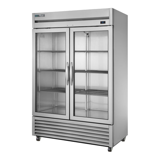 True T-49G-HC - 2 Glass Door Upright Fridge 1375mm 914L