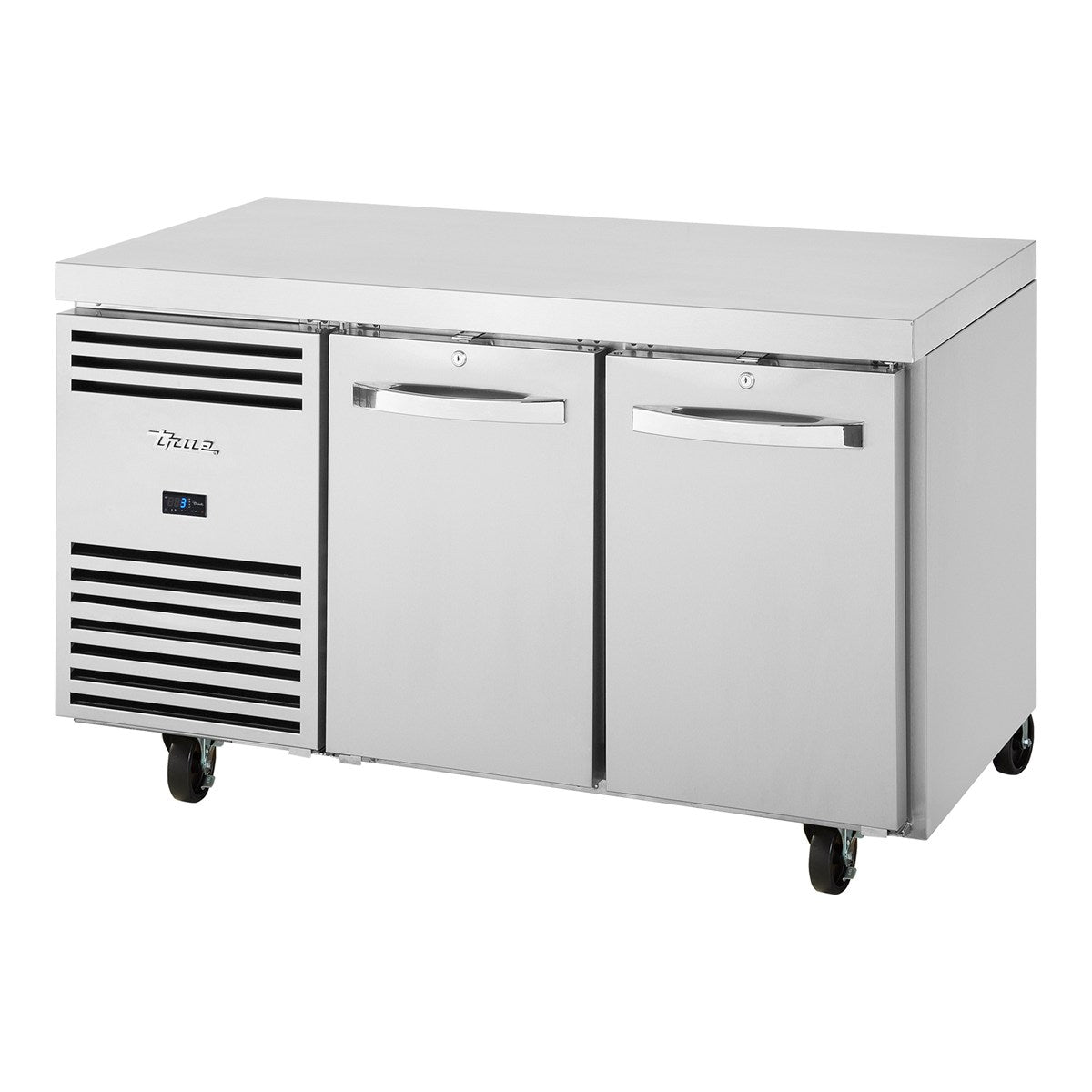 True TCR1/2-CL-SS-DL-DR - 1/1 GN 2 Section Counter Fridge 1411mm 166L