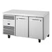 True TCR1/2-CL-SS-DL-DR - 1/1 GN 2 Section Counter Fridge 1411mm 166L
