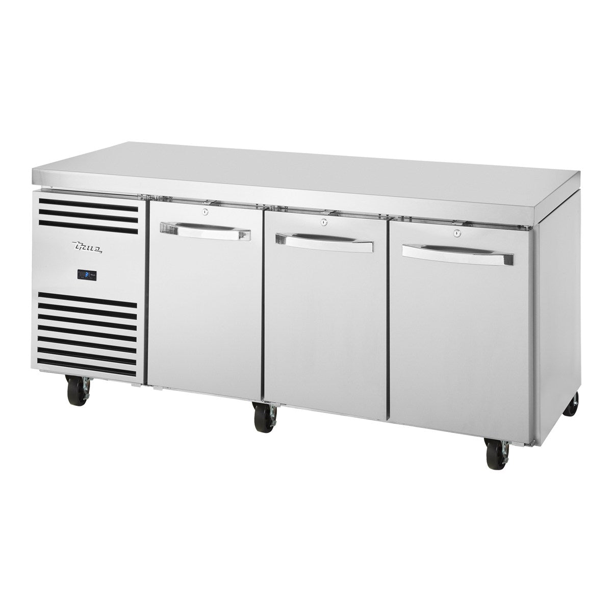 True TCR1/3-CL-SS-DL-DR-DR - 1/1 GN 3 Section Counter Fridge 1865mm 249L
