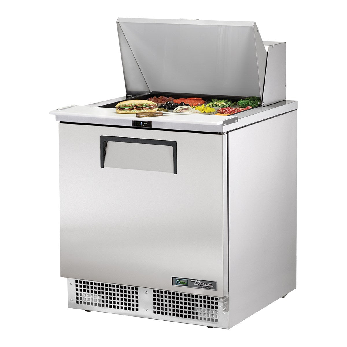 True TFP-32-12M-HC - 12 x 1/6 Pan Mega Top Salad Prep Fridge, 1 Door 816mm