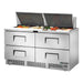 True TFP-64-24M-D-4-HC - 24 x 1/6 Pan Mega Top Salad Prep Fridge, 4 Drawer 1629mm