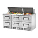 True TFP-72-30M-D-6-HC - 30 x 1/6 Pan Mega Top Salad Prep Fridge, 6 Drawer 1832mm