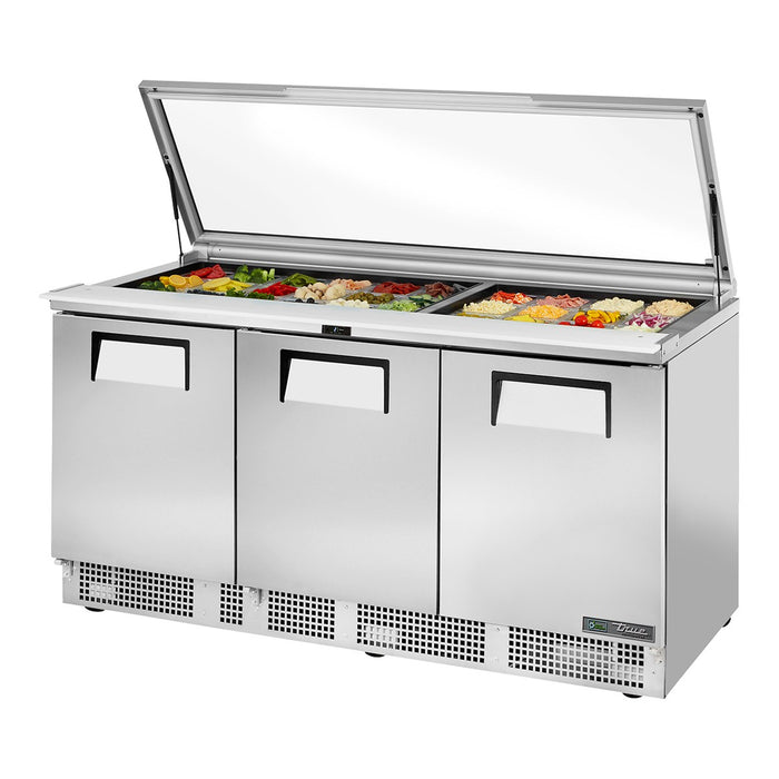 True TFP-72-30M-HC - 30 x 1/6 Pan Mega Top Salad Prep Fridge, 3 Door 1832mm