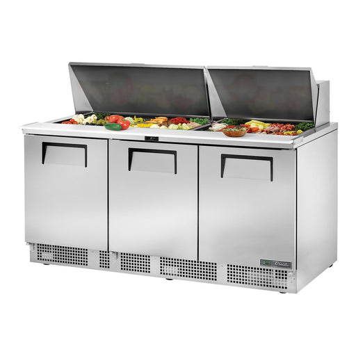 True TFP-72-30M-HC - 30 x 1/6 Pan Mega Top Salad Prep Fridge, 3 Door 1832mm