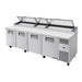 True TPP-AT-119-HC - 15 x 1/3 Pan Pizza Prep Fridge, 4 Door 3029mm