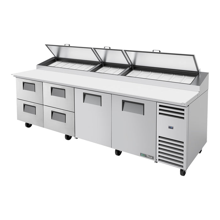 True TPP-AT-119D-4-HC - 15 x 1/3 Pan Pizza Prep Fridge, 4 Drawer + 2 Door 3029mm