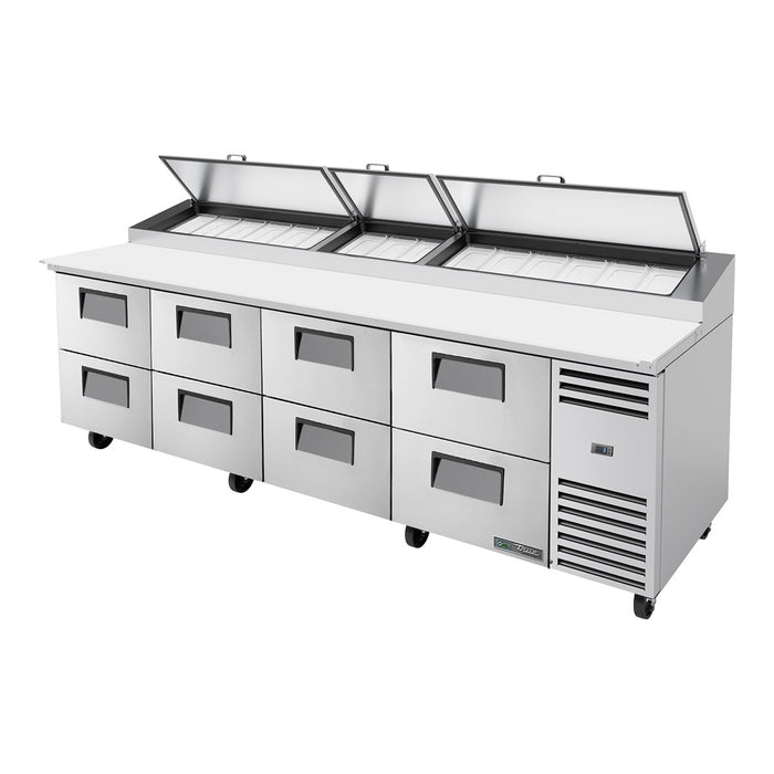 True TPP-AT-119D-8-HC - 15 x 1/3 Pan Pizza Prep Fridge, 8 Drawer 3029mm