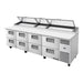 True TPP-AT-119D-8-HC - 15 x 1/3 Pan Pizza Prep Fridge, 8 Drawer 3029mm