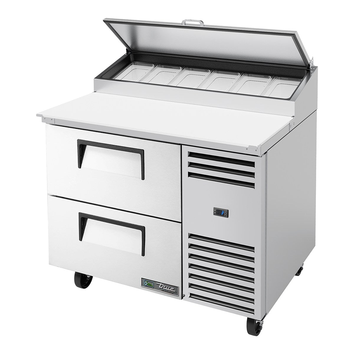 True TPP-AT-44D-2-HC - 6 x 1/3 Pan Pizza Prep Fridge, 2 Drawer 1133mm