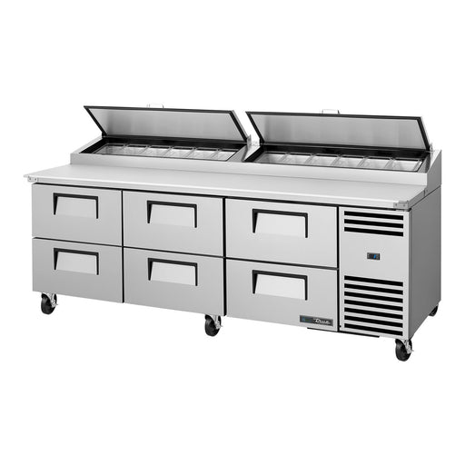 True TPP-AT2-93D-6-HC - 12 x 1/3 Pan Pizza Prep Fridge, 6 Drawer 2369mm