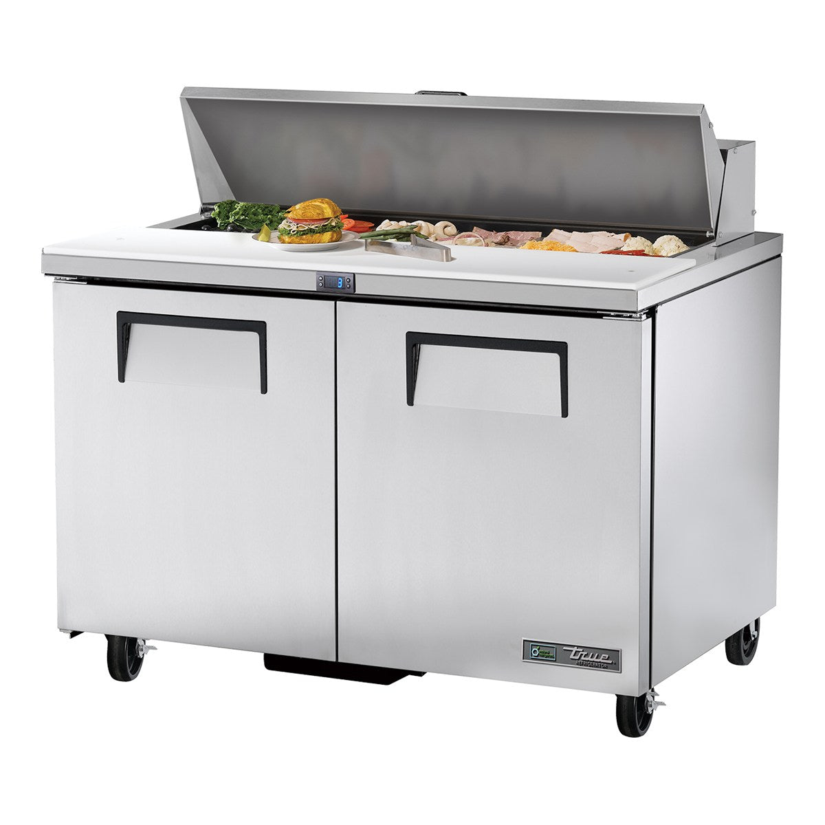 True TSSU-48-12-HC - 12 x 1/6 Pan Salad Prep Fridge, 2 Door 1229mm