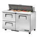 True TSSU-48-12D-2-HC - 12 x 1/6 Pan Salad Prep Fridge, 2 Drawer + 1 Door 1229mm