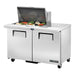 True TSSU-48-12M-B-HC - 12 x 1/6 Pan Mega Top Salad Prep Fridge, 2 Door 1229mm