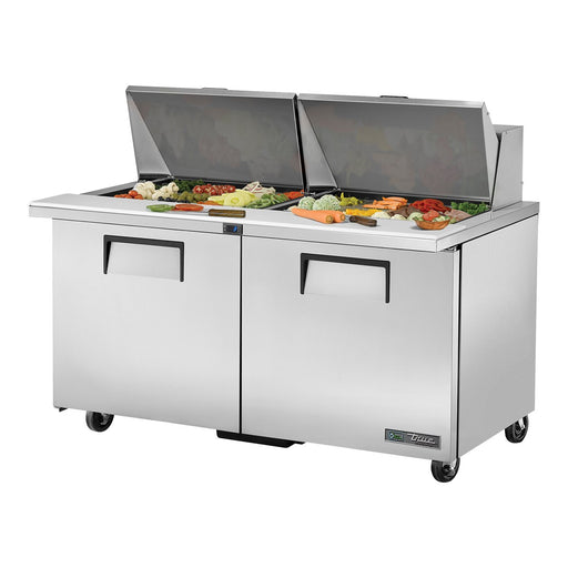 True TSSU-60-24M-B-ST-HC - 24 x 1/6 Pan Mega Top Salad Prep Fridge, 2 Door 1534mm
