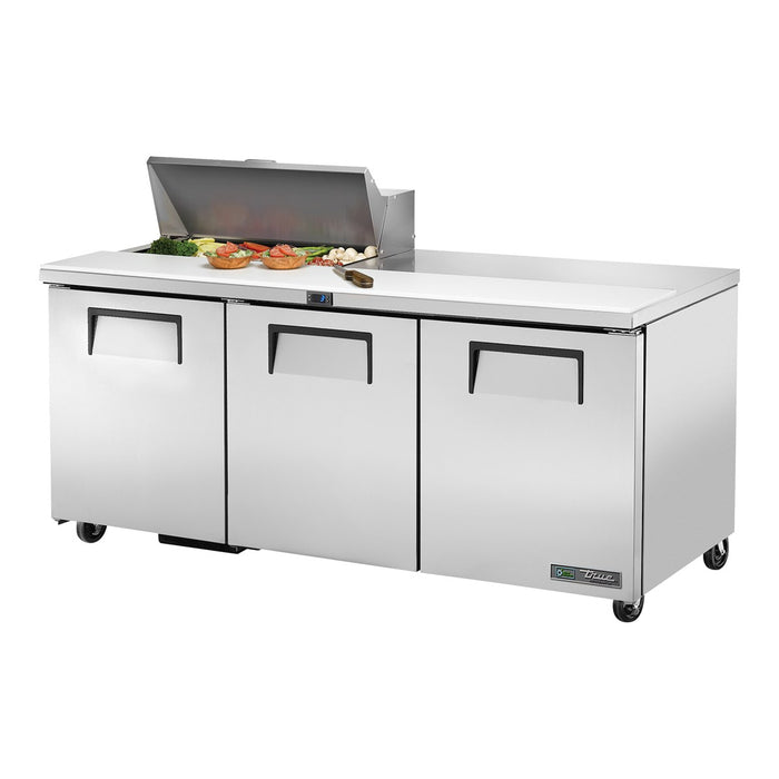 True TSSU-72-08-HC - 8 x 1/6 Pan Salad Prep Fridge, 3 Door 1839mm