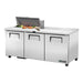 True TSSU-72-08-HC - 8 x 1/6 Pan Salad Prep Fridge, 3 Door 1839mm