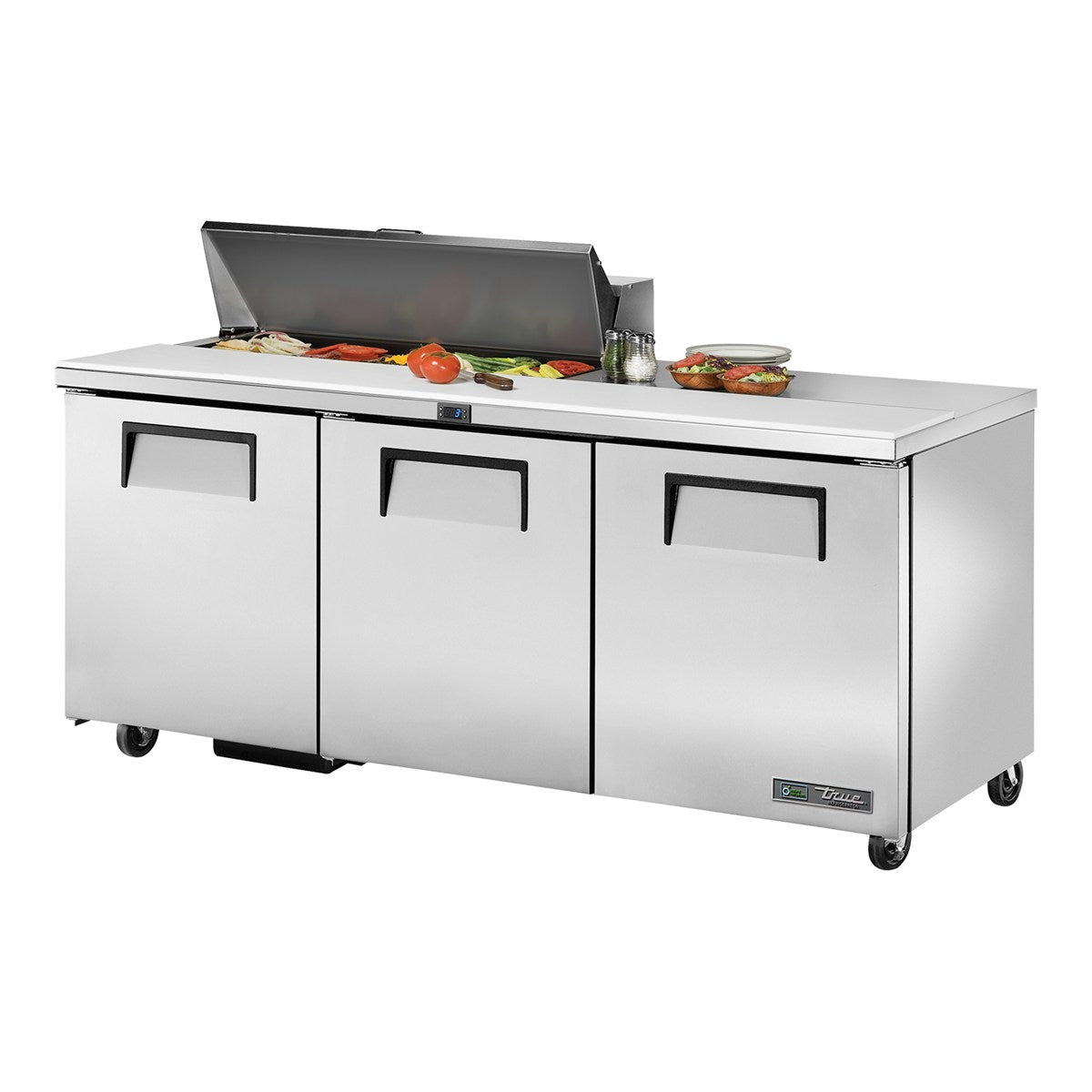 True TSSU-72-10-HC - 10 x 1/6 Pan Salad Prep Fridge, 3 Door 1839mm