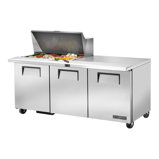True TSSU-72-15M-B-HC - 15 x 1/6 Pan Mega Top Salad Prep Fridge, 3 Door 1839mm
