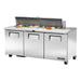 True TSSU-72-16-HC - 16 x 1/6 Pan Salad Prep Fridge, 3 Door 1839mm