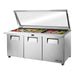 True TSSU-72-30M-B-ST-HC - 30 x 1/6 Pan Mega Top Salad Prep Fridge, 3 Door 1839mm