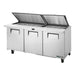 True TSSU-72-30M-B-ST-HC - 30 x 1/6 Pan Mega Top Salad Prep Fridge, 3 Door 1839mm