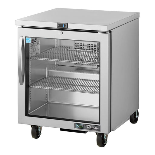 True TUC-27G-HC - 1 Glass Door Undercounter Fridge 702mm 143L