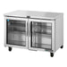 True TUC-48G-HC - 2 Glass Door Undercounter Fridge 1229mm 278L
