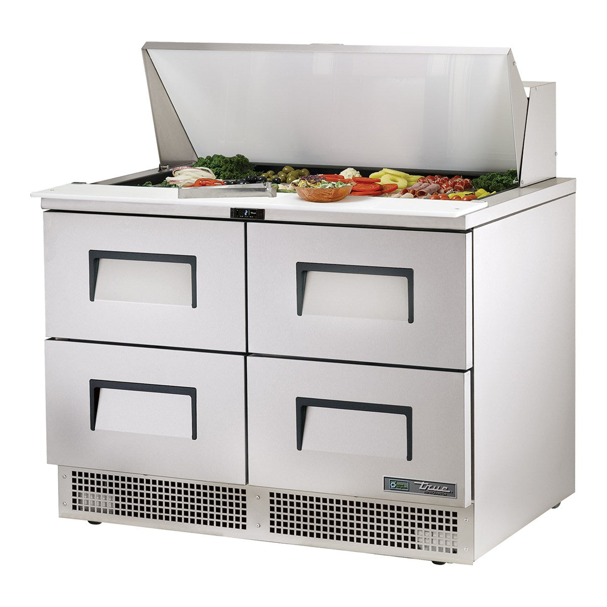 True TFP-48-18M-D-4-HC - 18 x 1/6 Pan Mega Top Salad Prep Fridge, 4 Drawer 1223mm