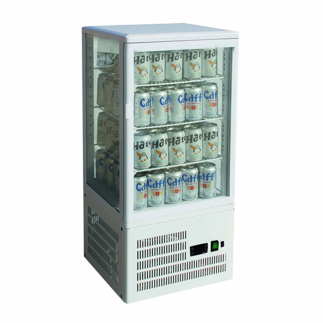 FED Thermaster TCBD78W - Four-Sided Countertop Drink Fridge White 78L
