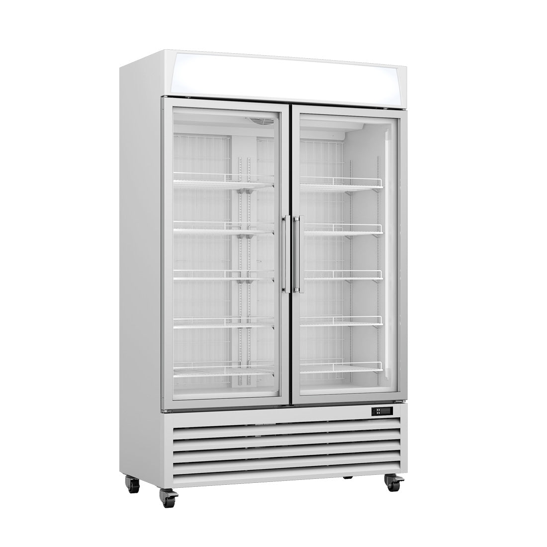 FED Thermaster LG-800PF - Double Glass Door Upright Display Freezer White 800L