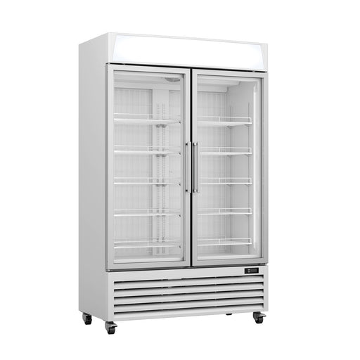 FED Thermaster LG-800PF - Double Glass Door Upright Display Freezer White 800L