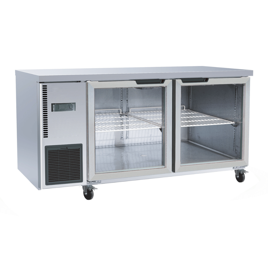 FED Thermaster TL1500TNG - Double Glass Door Bench Fridge 1500 x 700mm