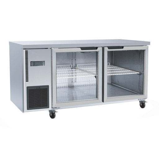 FED Thermaster TL1500TNG - Double Glass Door Bench Fridge 1500 x 700mm