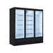 FED Thermaster LG-1500BGBMF - Triple Glass Door Supermarket Display Freezer Black 1618L