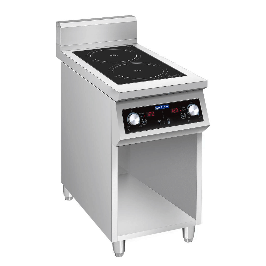 Electmax EIC9-400P - 900 Series 2 Burner Induction Cooktop with Splashback on Stand