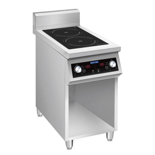 Electmax EIC9-400P - 900 Series 2 Burner Induction Cooktop with Splashback on Stand