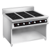 Electmax EIC9-1200P - 900 Series 6 Burner Induction Cooktop with Splashback on Stand