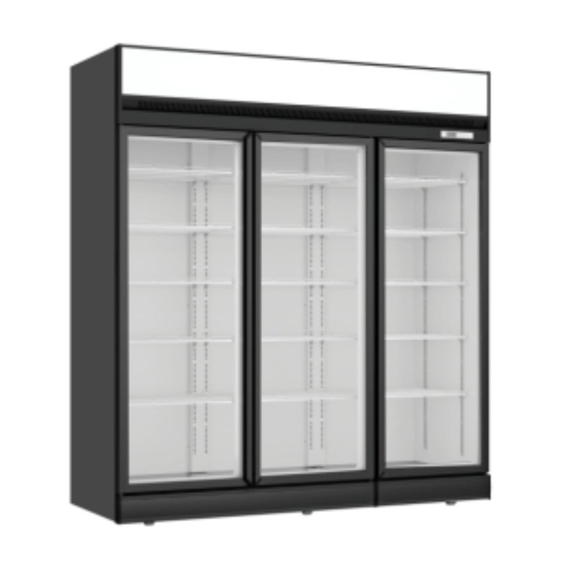 FED Thermaster LG-1563DF - Triple Glass Door Upright Display Freezer Black 1563L
